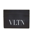 Valentino Men's VLTN Logo Card Holder in Black/White