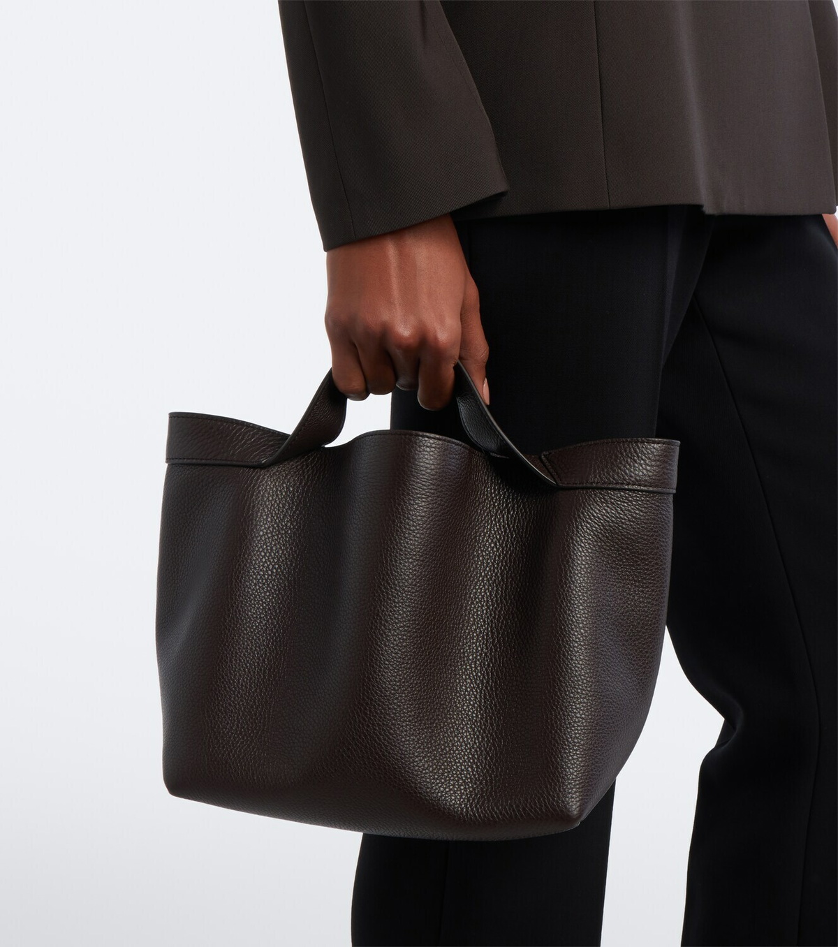 The Row Kit Small leather top-handle bag