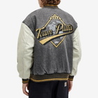 Patta Men's Homerun Denim Varsity Jacket in Black
