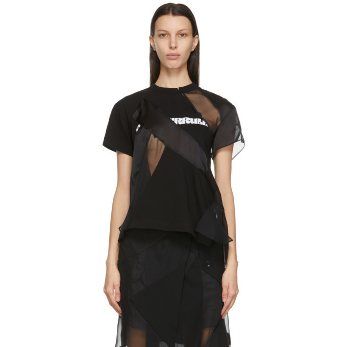 Sacai Black Hank Willis Thomas Edition Mix Sheer T-Shirt Sacai