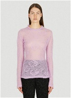 Rose Jacquard Knit Top in Lilac