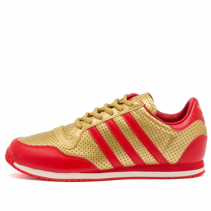 Photo: Adidas Men's Galaxy OG in Gold Metallic/Red/Off White