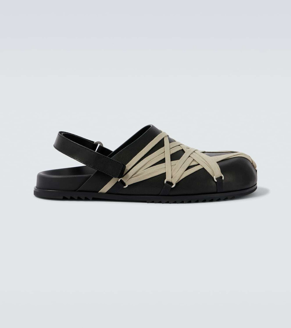 Rick Owens Megalace Mule leather clogs