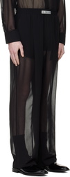 LGN Louis Gabriel Nouchi Black Jogging Large Transparent Trousers