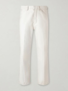TOM FORD - Straight-Leg Cotton-Satin Trousers - Neutrals
