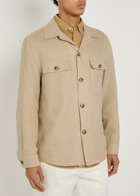 Boss Linen Overshirt Beige