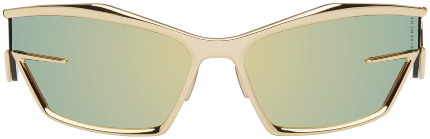 【関税込み】Givenchy ゴールド＆シルバー Giv Cut サングラス Givenchy Gold Giv Cut Sunglasses Givenchy
