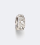 Marie Lichtenberg Ecrou 18kt white gold single hoop earring with diamonds