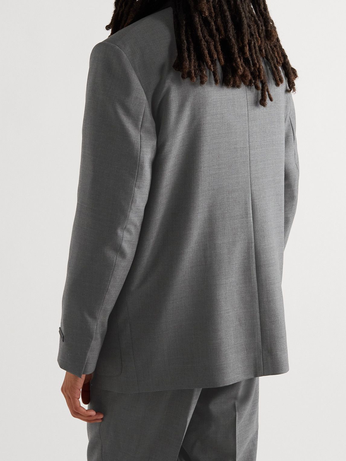 Women's Double-Breasted Pant Suit, 100% Wool Super 120s