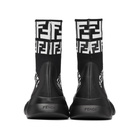 Fendi Black Forever Fendi Knit High-Top Sneakers