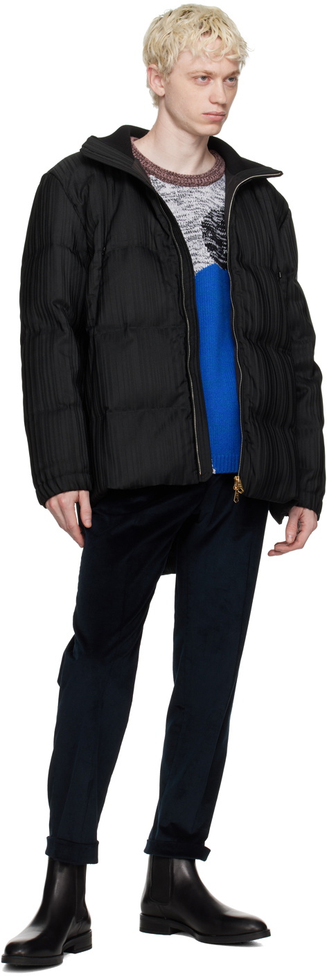 Paul Smith Black Shadow Stripe Down Coat Paul Smith