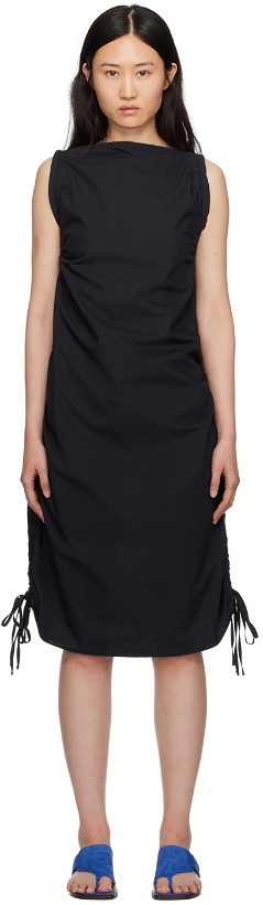 Photo: Baserange Black Pictorial Midi Dress