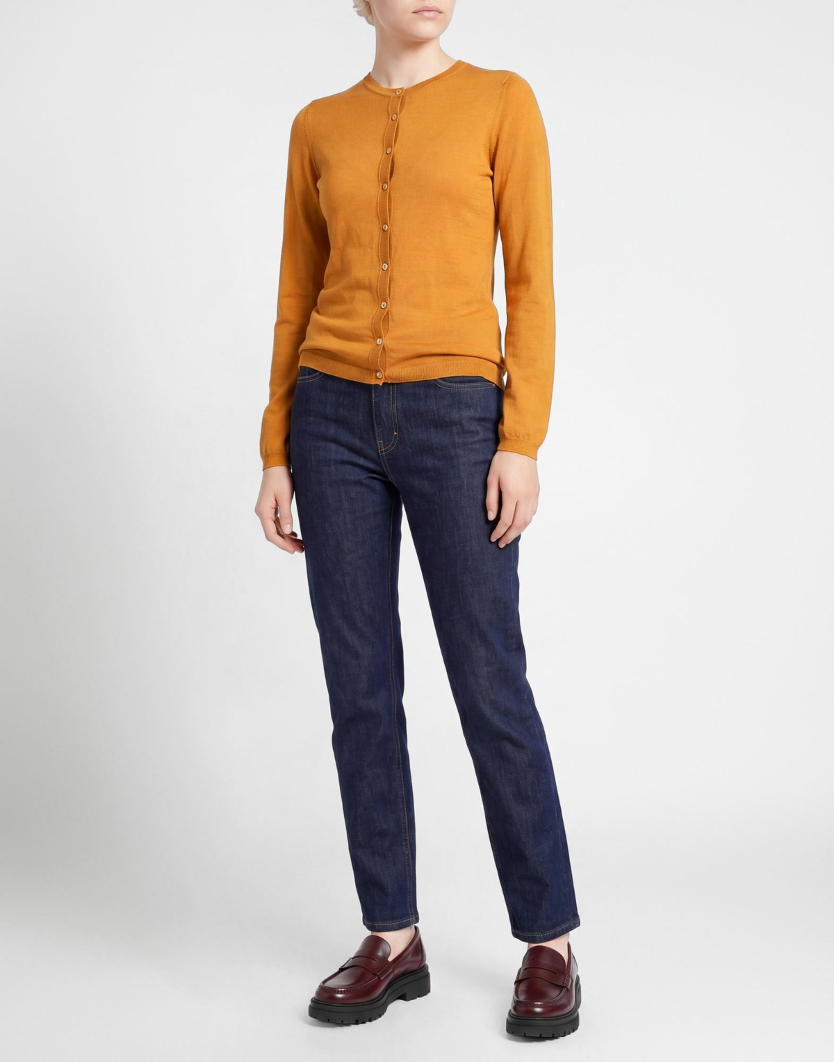 Malo Womens Cardigan in Mandarin