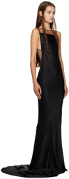 Maison Margiela Black Open Back Maxi Dress