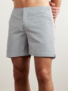 Orlebar Brown - Bulldog Geo Straight-Leg Mid-Length Printed Swim Shorts - Blue