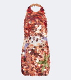 Retrofête Dorothy embellished halterneck minidress