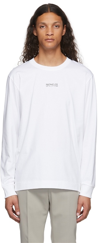 Photo: Moncler Genius 6 Moncler 1017 ALYX 9SM White Logo Long Sleeve T-Shirt