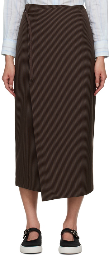 Photo: Maiden Name Brown Judy Midi Skirt