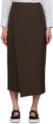 Maiden Name Brown Judy Midi Skirt
