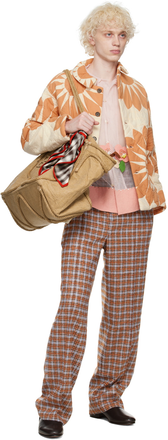 Bode Orange Floral Jacket Bode