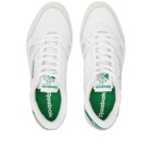 Reebok Men's LT Court Sneakers in White/Glen Green/Core Grey