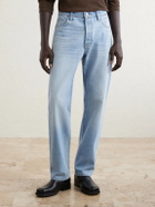 Cherry Los Angeles - Wide-Leg Logo-Embroidered Distressed Jeans - Blue