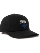 STÜSSY - Logo-Embroidered Cotton-Twill Baseball Cap - Black