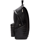 Saint Laurent Black Croc City Backpack