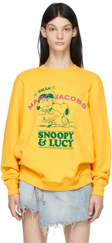 Photo: Marc Jacobs Yellow Peanuts Edition 'I Fall In Love' Sweatshirt