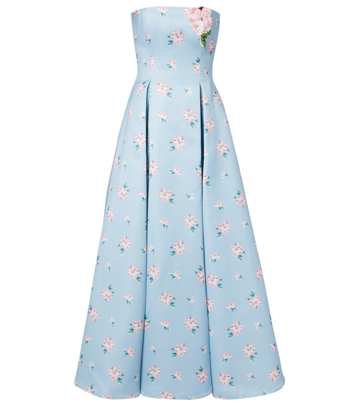 Photo: Leo Lin Nora floral bustier gown