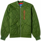 Awake NY Men's Cobra Quilted Bomber Jacket in Forrest