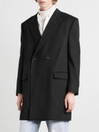 CELINE - Double-Breasted Wool Coat - Black