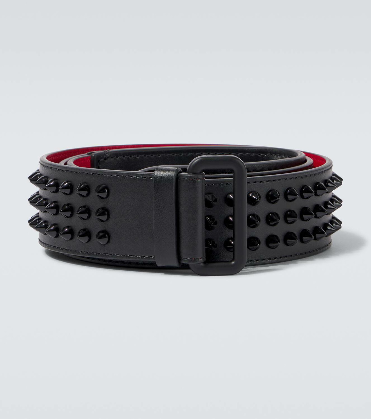 Christian Louboutin Loubi spiked leather belt Christian