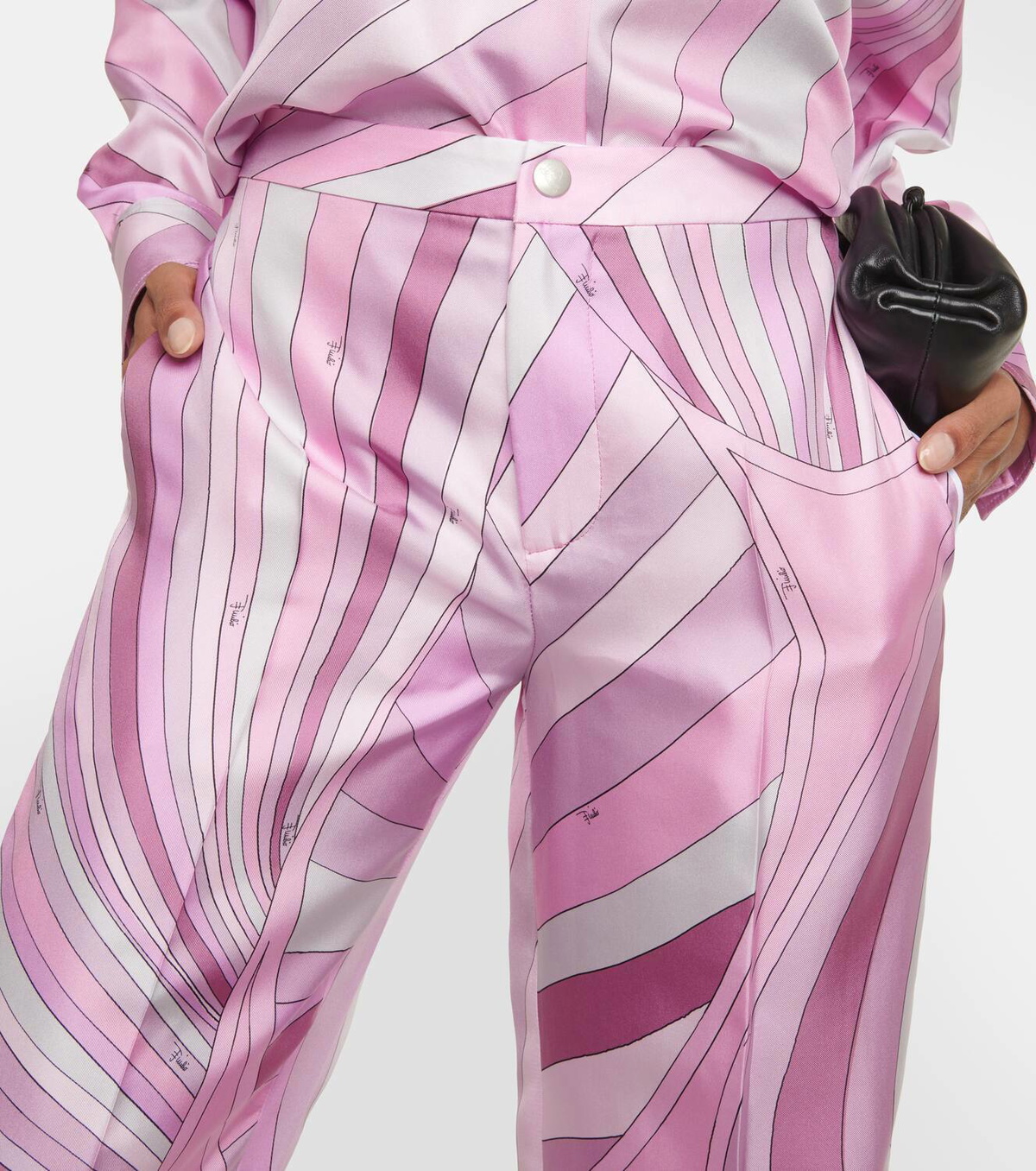 Pucci Iride silk twill straight pants Emilio Pucci