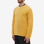 Comme des Garçons Homme Plus Men's Brushed Mohair Crew Knit in Yellow