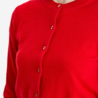 DUNST Women's Essential Crewneck Knit Cardigan in Red