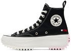Converse Black Run Star Hike Embroidered Hearts Sneakers