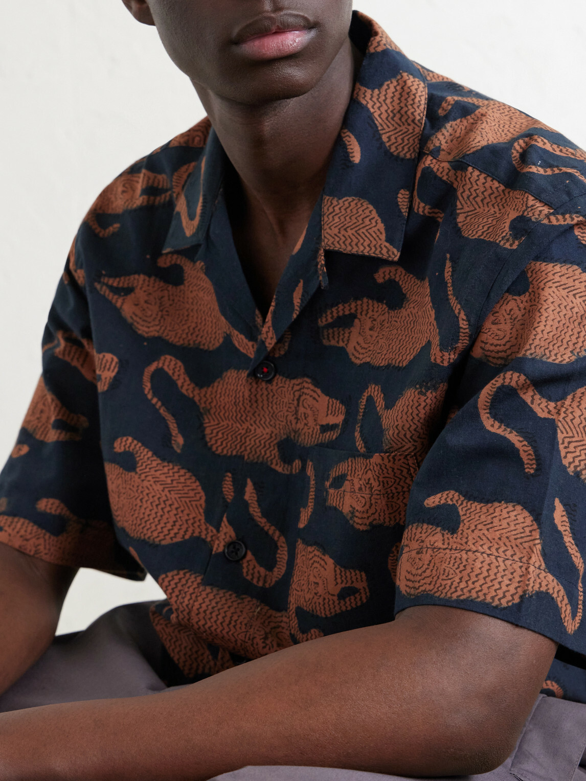 Kardo - Ronen Printed Cotton Shirt - Black