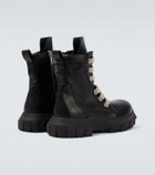 Rick Owens Jumbolace Army leather combat boots