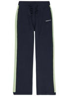 Casablanca Logo-embroidered Merino Wool Track Trousers Navy