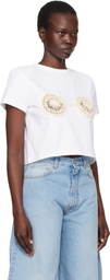 Magda Butrym White Crochet Bra T-Shirt