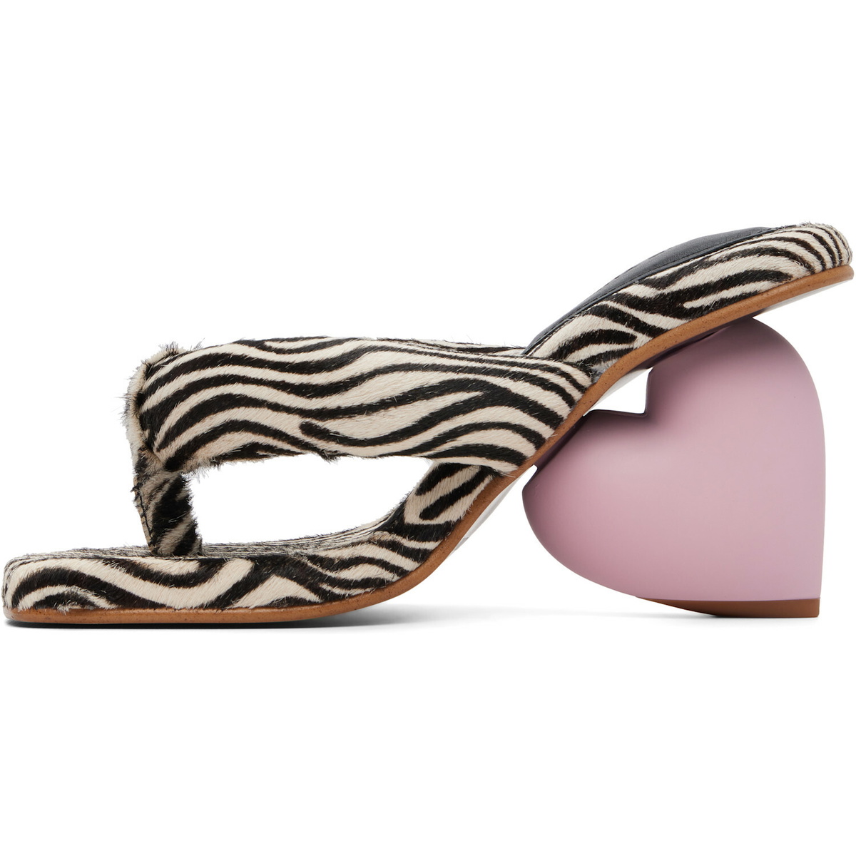 YUME YUME SSENSE Exclusive Black & White Love Mule Heeled Sandals