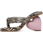 YUME YUME SSENSE Exclusive Black & White Love Mule Heeled Sandals