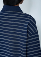 Miu Miu Striped ZIp-Up Polo Shirt