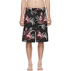 Prada Black Hawaii Swim Shorts