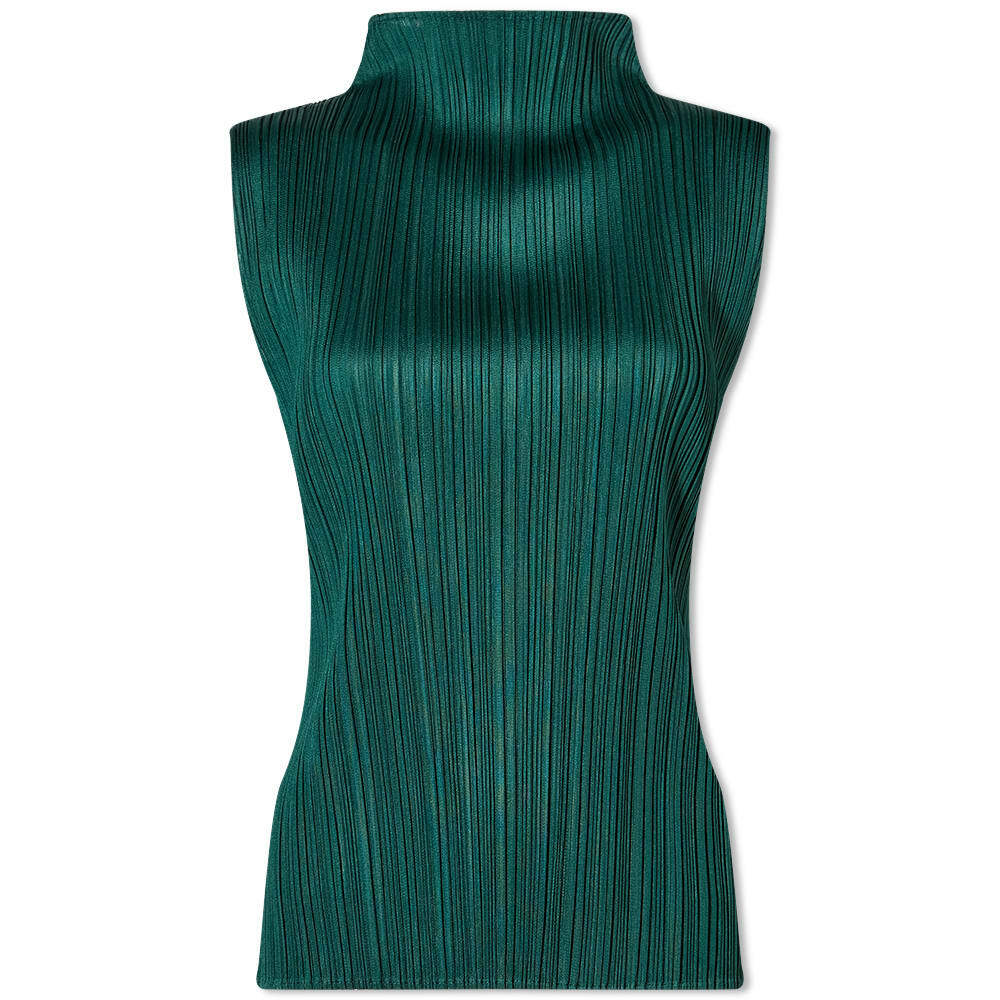 PLEATS PLEASE ISSEY  Maxi Length Check Pattern Sleeveless Long one piece PP02-JH301 Green system 5
