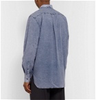 Rochas - Convertible-Collar Cotton-Blend Shirt - Blue