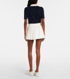 Tory Burch T Monogram gathered jersey tennis skirt