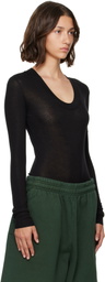Entire Studios Black Circle Neck Bodysuit