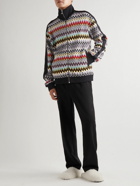 Missoni - Crochet-Knit Cotton-Jacquard Zip-Up Sweater - Gray